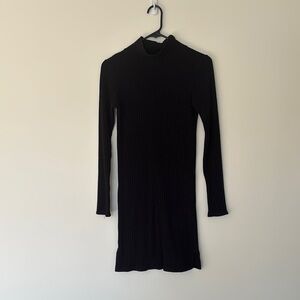 Wilfred Free Black Ribbed Knit Dress